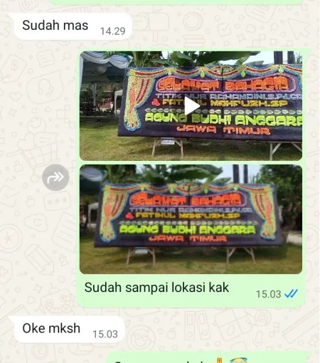 Pengiriman Papan Bunga Grantung Bayan